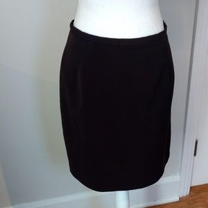 Dark Brown Lined Pencil Skirt